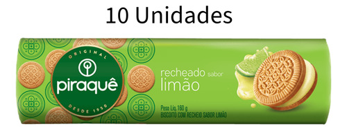 Kit 10 Biscoito Recheado Piraquê 160g - Sabores Diversos
