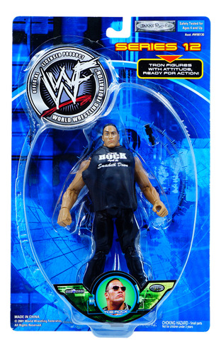 Wwf Series 12 Tron Figure Ready Dwayne Johnson The Rock 2001