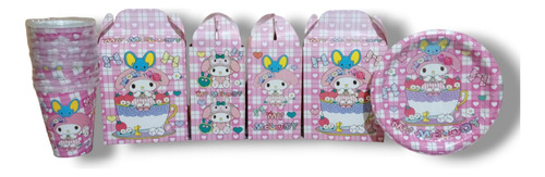 My Melody Kit Para Fiestas D Cumpleaños Caja+plato+vaso 70 P My Melody My Melody My Melody