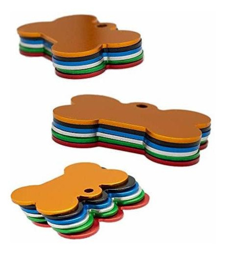 Imagen 3 de 10 de Palquitas Id P/ Perros Y Gatos De Aluminio 30us + Argollas