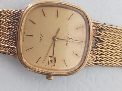 Reloj Omega Deville Quartz Vintage Para Hombre Dorado Dorado Dorado (Usado)