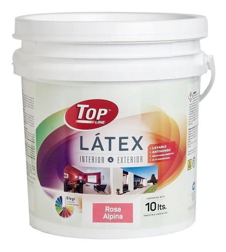 Pintura Latex Lavable Interior Exterior 10 Litros Colores