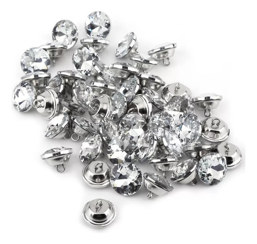 Botones De Cristal (diamante) De 18mm, Bolsa De 50 Unidades