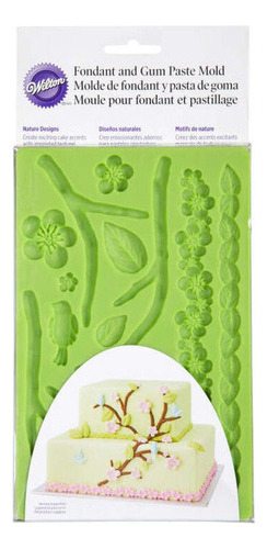 Molde De Silicona Nature Designs Para Fondant Y Pasta De