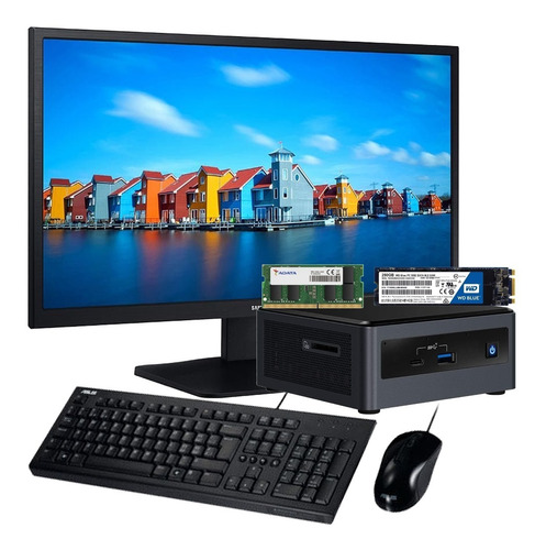 Mini Pc Intel Nuc 10 Core I7 250gb 16gb Monitor 19