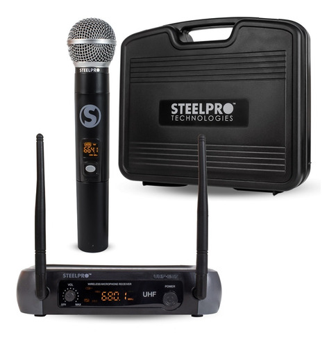 Steelpro - Micrófono Profesional - Inalambrico - Uhf-607 