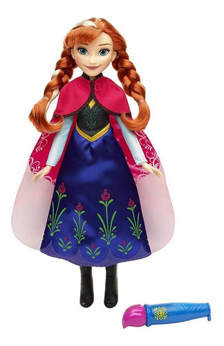 Disney Frozen Muñeca Anna Con Capa Magica 27cms Hasbro