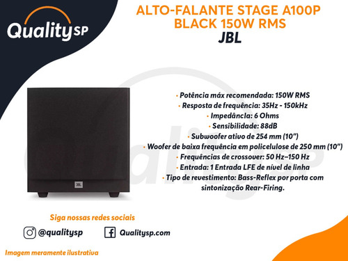 Imagem 6 de 6 de Alto-falante Jbl A100p Bivolt 150w Rms 6 Ohms
