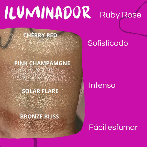 Iluminador Crystal Glow Linha Rosa Ruby Rose