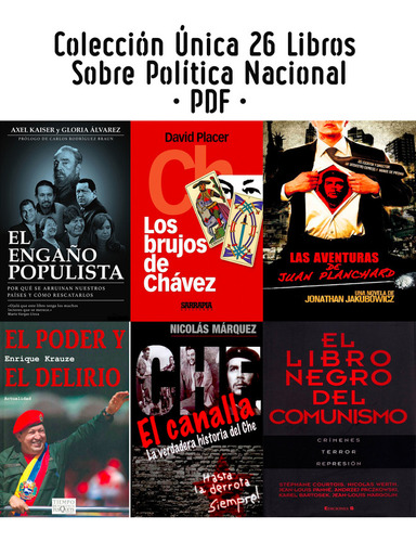 Colección Única 26 Libros Sobre Política Nacional