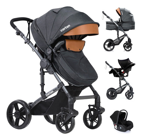 Coche De Bebe Con Huevito 3 En 1 Con Travel System Cartan