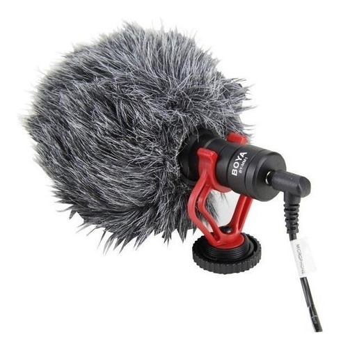 Imagem 1 de 3 de Microfone Boya BY-MM1 condensador  cardióide preto