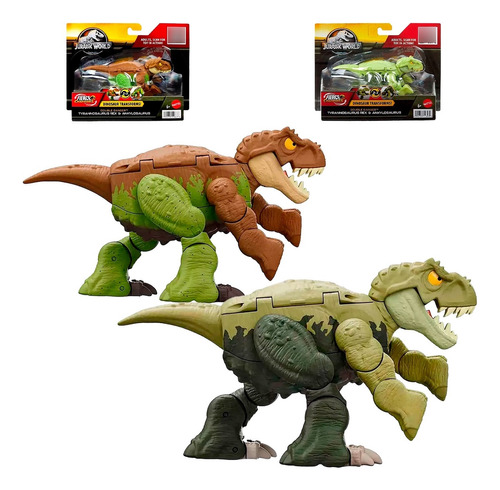 Figura De Acción  Tyrannosaurus Rex & Ankylosaurus Mattel De Mattel Fierce Changers