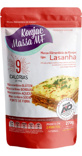 Kit 6x: Massa Konjac Tipo Lasanha 270g