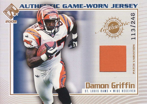 2002 Private Stock Patch Jersey Damon Griffin Wr Rams /248