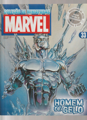 Revista Marvel, Coleção De Miniaturas Vol. 33 Homem De Gelo 