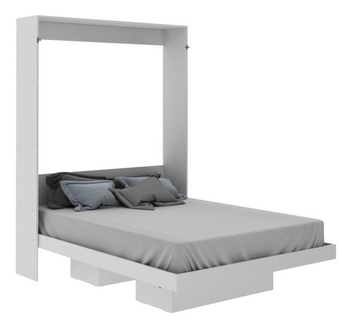 Cama Retrátil De Parede Articulada Casal 147,2x198,5cm Branc