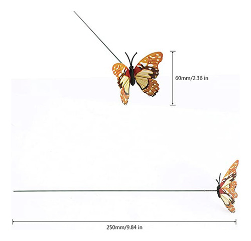 Adornos De Jardín Con Estacas De Mariposas Coloridas En Form