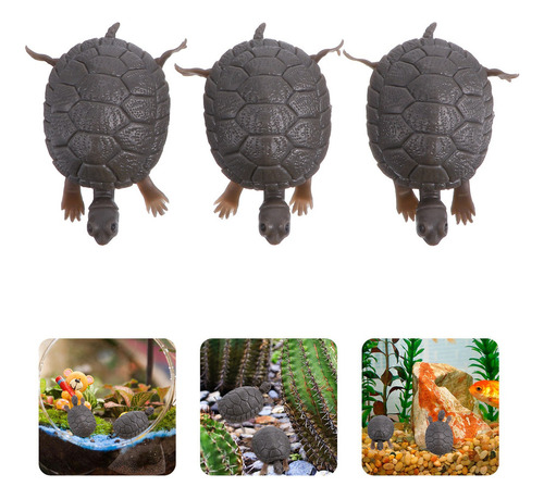 Zy 3 Peceras De Plástico Artificial Tortuga Simulación