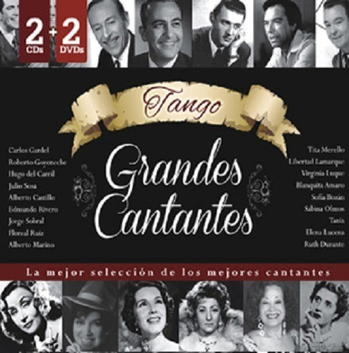 Tango Grandes Cantantes Varios 2 Cds + 2 Dvds Sellado Kktu 