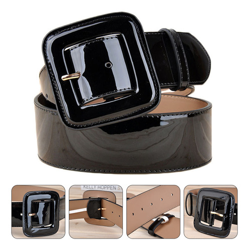 Belts Patent Leather Wide Girdle Belt