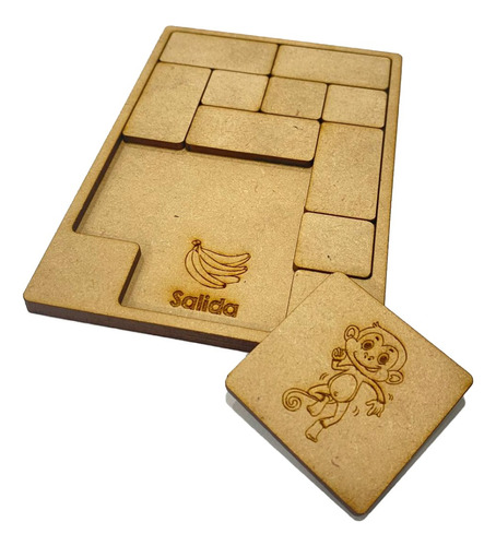 Juego Didáctico De Ingenio Trabado Fibrofácil Mdf Niños X20u