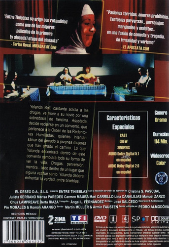 Entre Tinieblas Dark Habits Pedro Almodovar Pelicula Dvd