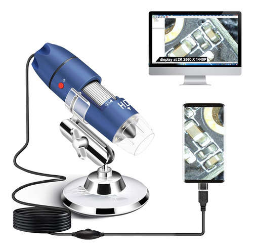 Microscopio Usb Ninyoon 2k Para Pc Con Android, X Microscope