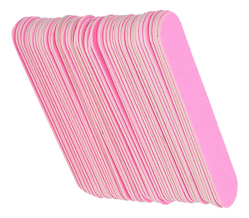 A Lima De Uñas Rosa De Doble Cara, 100 Unidades, Pulidora Y