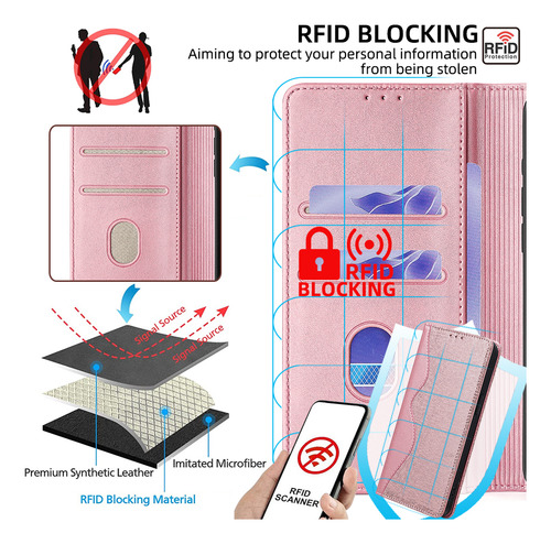 Funda Tipo Cartera Para La Serie Zte, Funda Tipo Libro De Piel Sintética Con Tapa Para Tarjetas Y Funda Delgada Con Función Atril