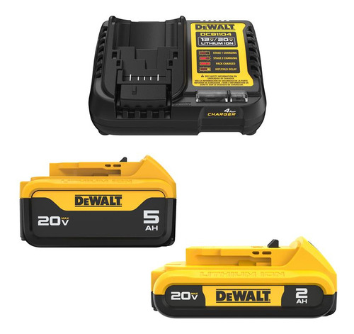 Kit 2 Baterías 20v + Cargador 4ah 60v Dewalt Dcb225ck-b2