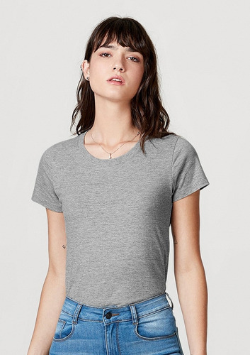 Kit 3 Blusas Femininas Preto Branco Cinza Tamanho M Hering