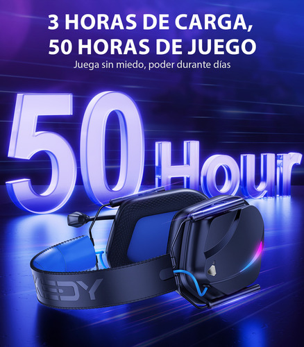 Auriculares Para Juegos Hw12 Para Ps4, Ps5, Xbox Series X, Pc, Switch, Auriculares Para Computadora Con Micrófono Con Cancelación De Ruido, Con Conector De Audio De 3,5 Mm, Diseño Plegable (Azul)