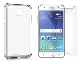 Kit Capa Capinha Case Para Samsung Galaxy J5 + Pelicula