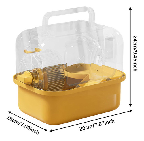Hamster Cage Habitat Small Animal Gage Exercício De Amarelo