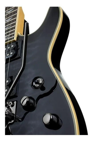 Imagen 3 de 3 de Guitarra eléctrica Schecter Omen Extreme-FR de caoba see-thru black brillante con diapasón de palo de rosa