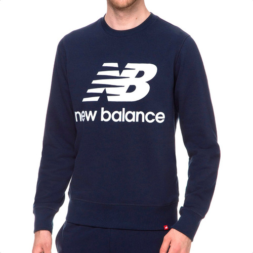 Buzo New Balance Mt03560ecl Essentials Stacked Logo Casual