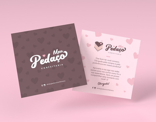 Cartão De Agradecimento Personalizado 5x5cm 1000x Un 4x4