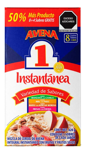 2 Pzs Granvita Avena Instantanea Varidad De Sabores No. 1 35