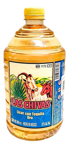 Caja De 12 Destilado De Agave Las Chivas Oro Pet 1 L