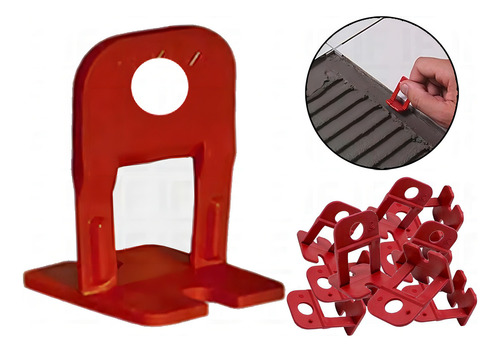 Clips Niveladores De Pisos Ecolíder - Vermelho