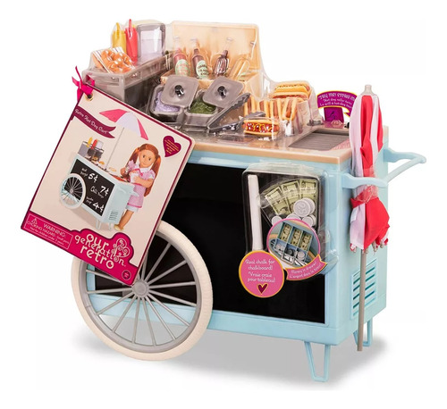 Set Carro Vendedor Panchos Con Luz Y +50 Accesorios Our Gen