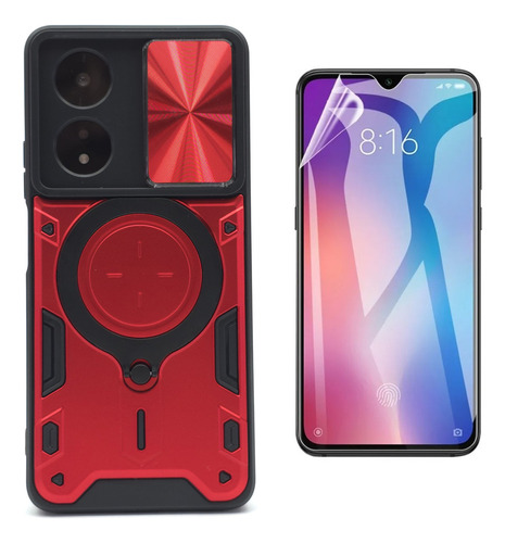 Funda + Mica Oppo A58 4g Protector Case Uso Rudo Reforzado