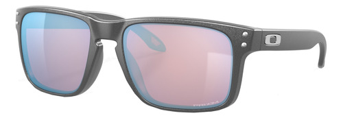 Anteojos de sol Oakley Holbrook Standard con marco de o matter color steel, lente snow sapphire de plutonite prizm, varilla steel de o matter - OO9102