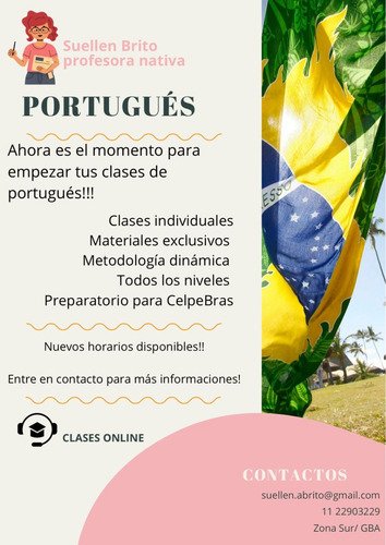 Clases Online De Portugués Con Profesora Nativa