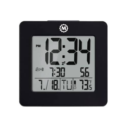 Reloj Digital De Escritorio, Negro. Pantalla Fácil De ...