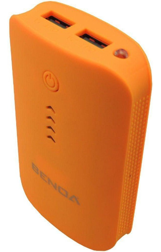 Carregador Portátil Benoá Power Bank 62or 6000mah Celular Cor Laranja