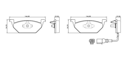 Imagen 3 de 7 de Kit Discos + Pastillas Delanteras Volkswagen Bora 2.0 1626