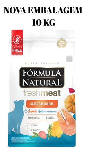 Ração Seca Fórmula Natural Gatos Castrados Adultos Salmão 10 Kg