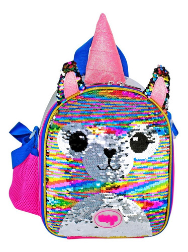 Imagen 3 de 6 de Lonchera Escolar Lentejuela Reversible Wilys Kids Wt379